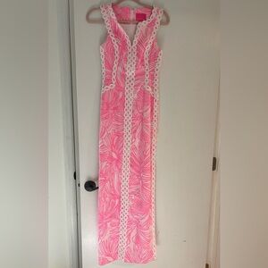Lilly Pulitzer Pink and White Patterned Dress